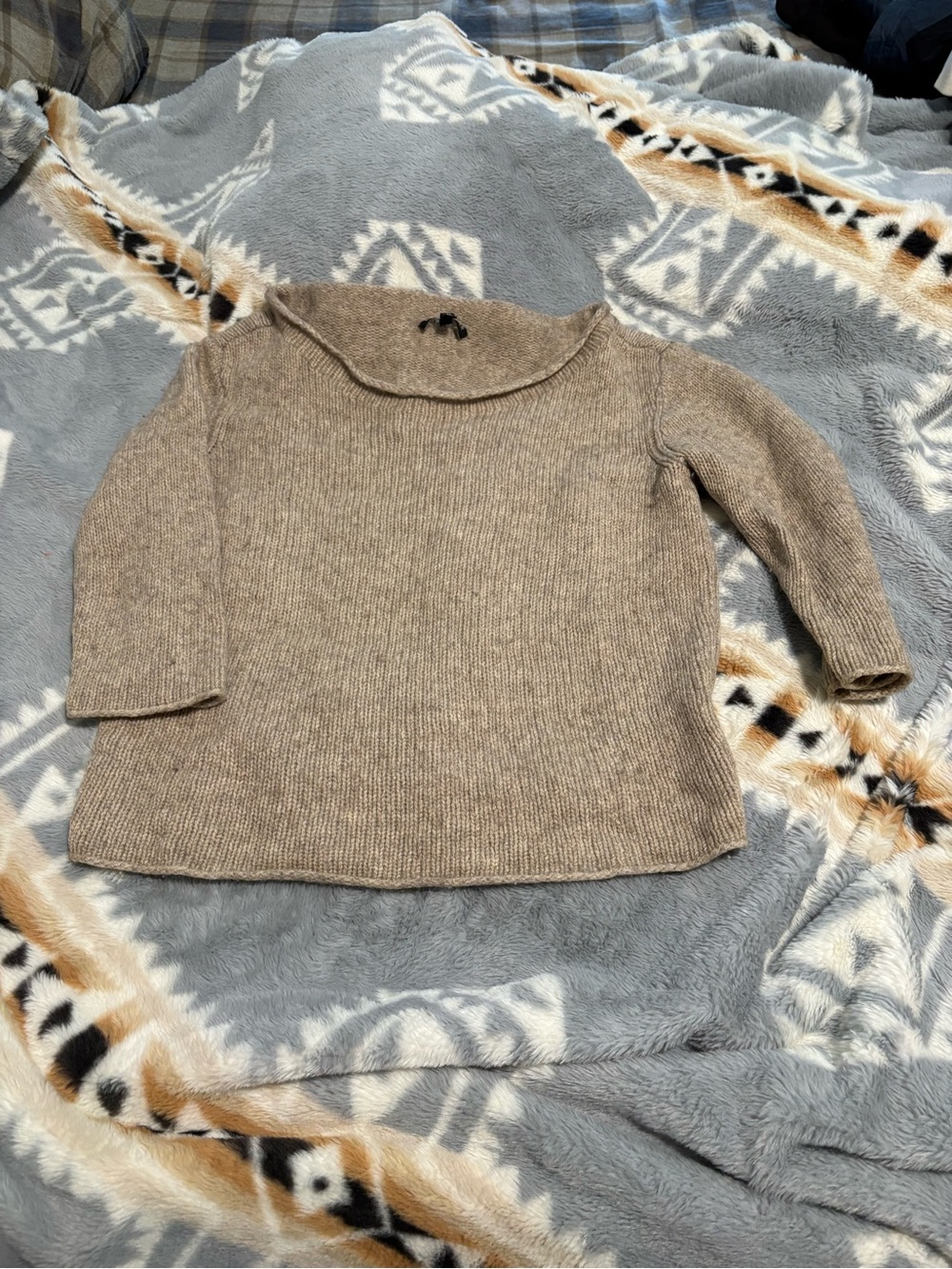 Eileen Fisher Cozy Taupe Turtleneck Sweater